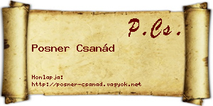 Posner Csanád névjegykártya